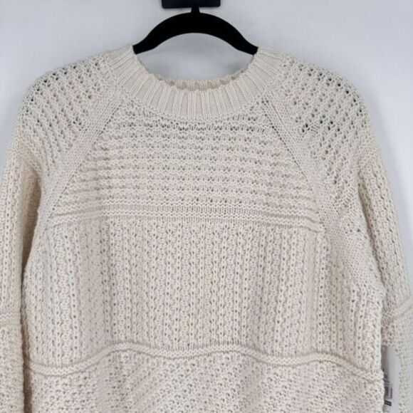 NWT Time and Tru Off White Fisherman knit sweater size medium - Picture 3 of 10